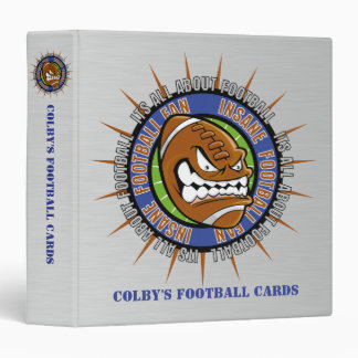 Insane Football Fan 3 Ring Binder