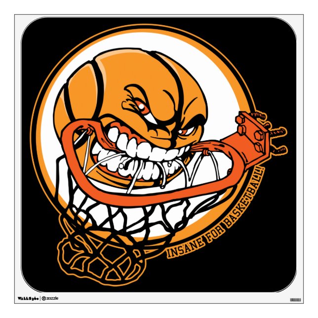 Insane for Basketball Wall Decal (Front)