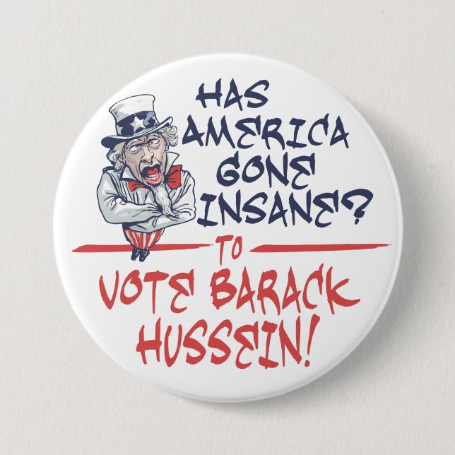 Insane Hussein button (Front)