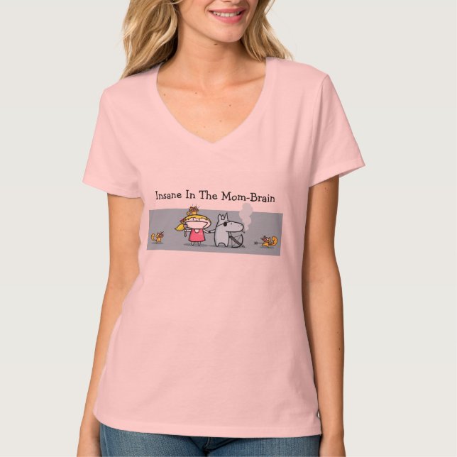 Insane In The Mom-Brain Badass Unicorn Shirt (Front)