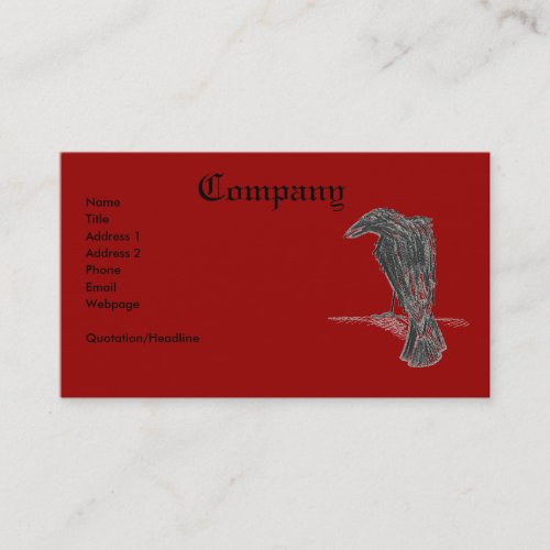 Insane Raven/Print Business Card