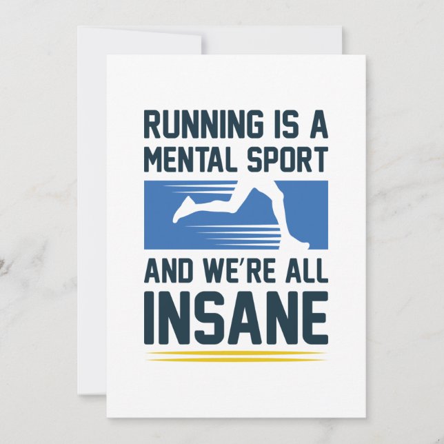 Insane Running Thank You Card (Front)