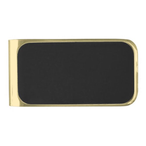 Insanely Black and Gold CUSTOMIZABLE Gold Finish Money Clip