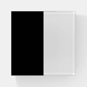 Insanely Black and White Glass CUSTOMIZABLE Paperweight