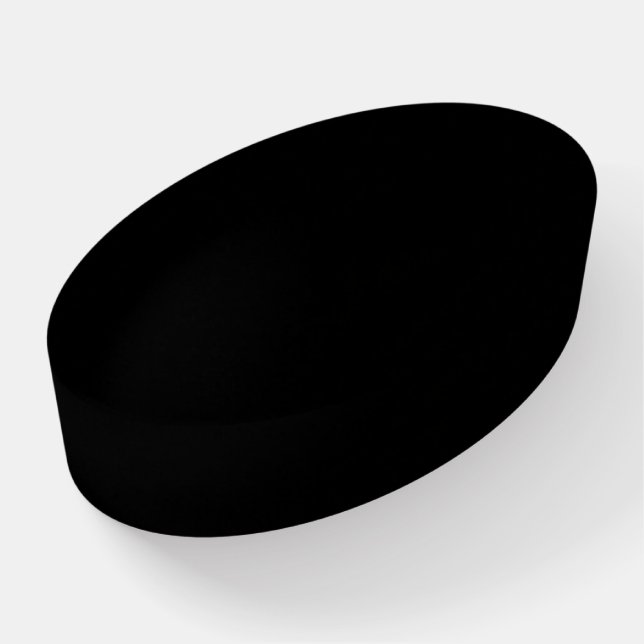Insanely Black (Darkest Black) Glass CUSTOMIZABLE Paperweight (Angled)