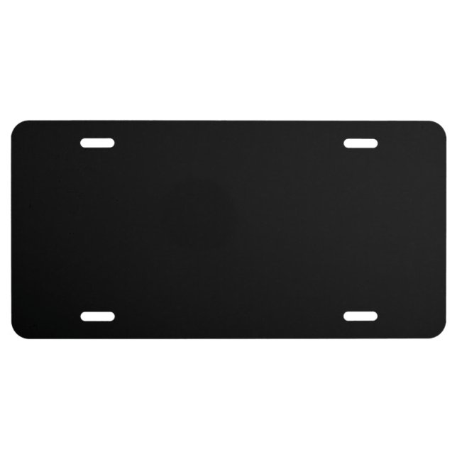 Insanely Black (The Blackest Black) CUSTOMIZABLE License Plate (Front)