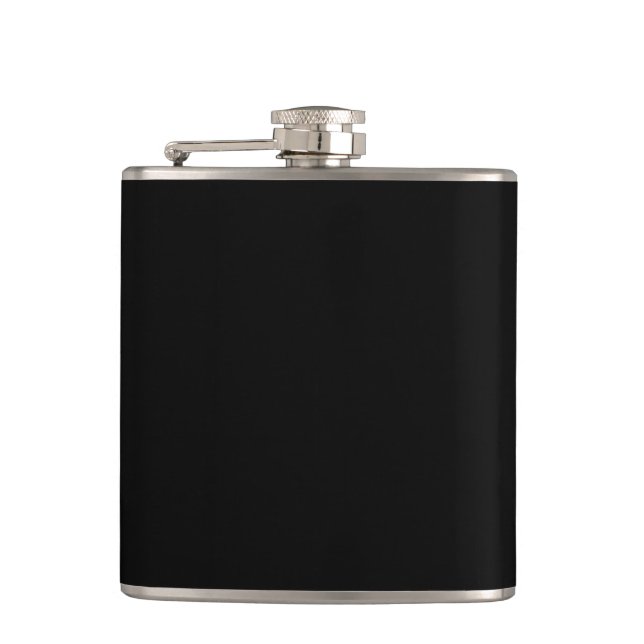 Insanely Black (The Darkest Black) CUSTOM Flask (Front)