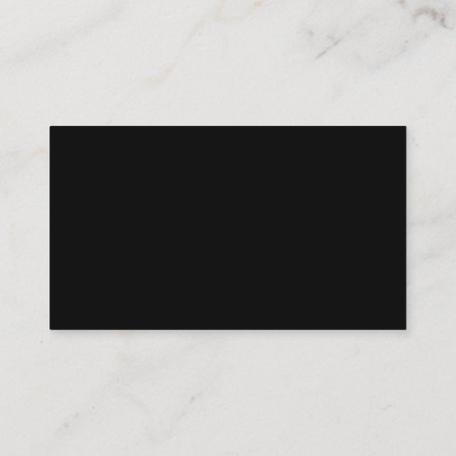 Insanely Black (The Darkest Black) CUSTOMIZABLE Business Card (Back)
