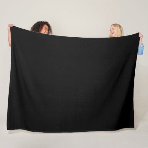 Insanely Black The Darkest Black CUSTOMIZABLE Fleece Blanket
