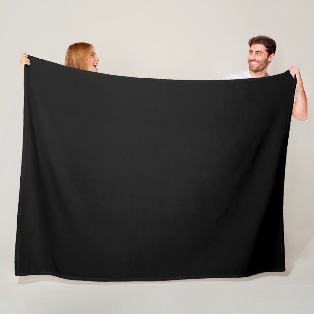 Insanely Black (The Darkest Black) CUSTOMIZABLE Fleece Blanket (In Situ)