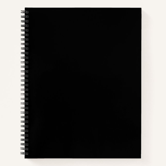 Insanely Black (The Darkest Black) CUSTOMIZABLE Notebook (Front)