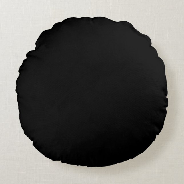 Insanely Black (The Darkest Black) CUSTOMIZABLE Round Pillow (Front)