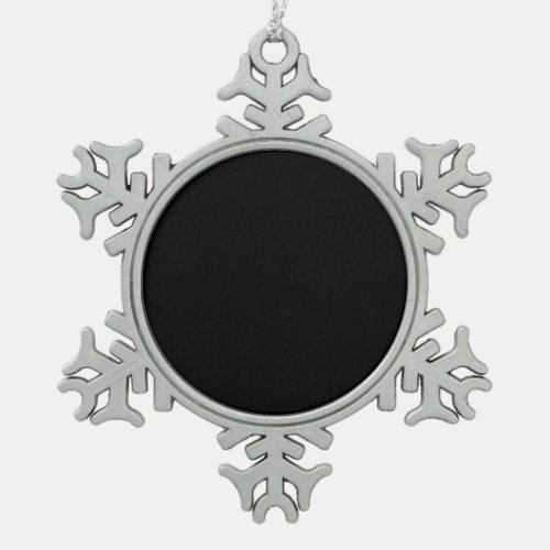 Insanely Black The Darkest Black CUSTOMIZABLE Snowflake Pewter Christmas Ornament