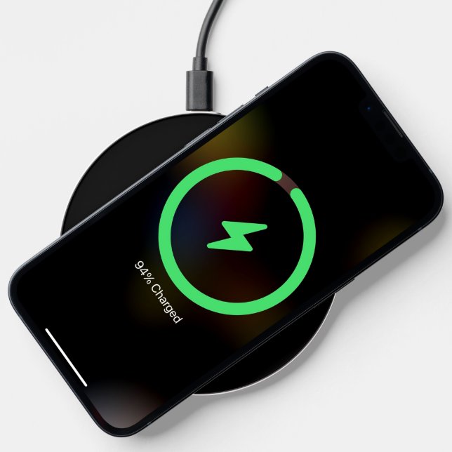 Insanely Black (The Darkest Black) CUSTOMIZABLE Wireless Charger (Phone)