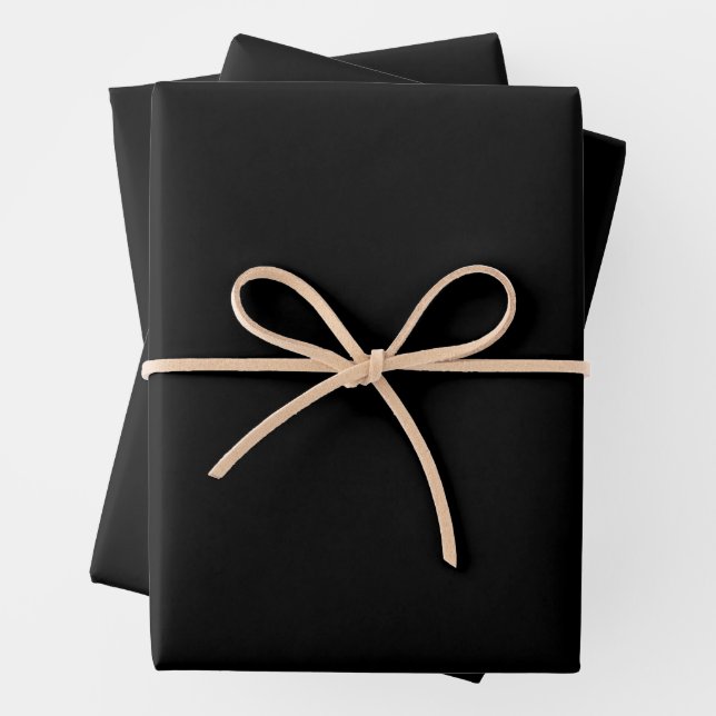 Insanely Black (The Darkest Black) CUSTOMIZABLE Wrapping Paper Sheets (In situ)