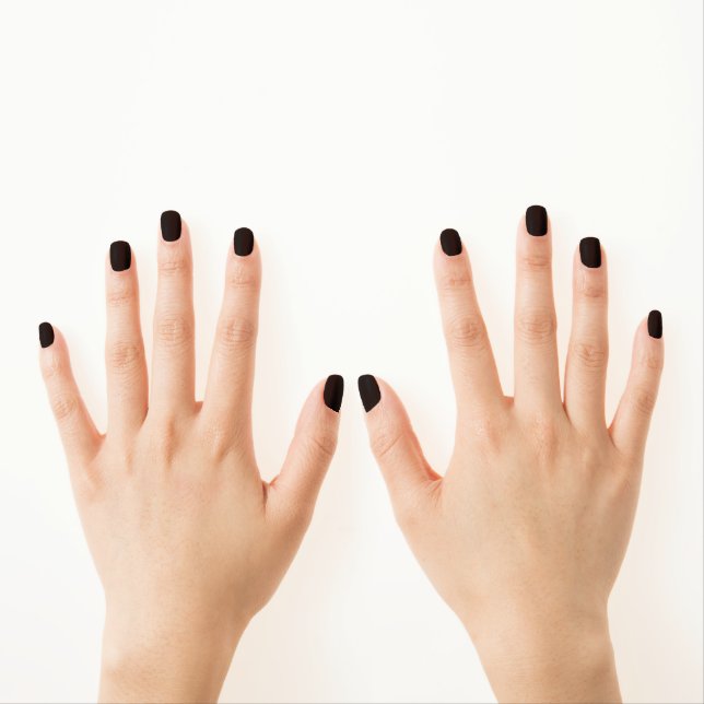 Insanely Black (The Darkest Black) Minx Nail Art (Insitu - Hands)