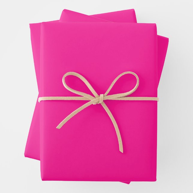 Insanely Pink (The Pinkest Pink) Wrapping Paper Sheets (In situ)
