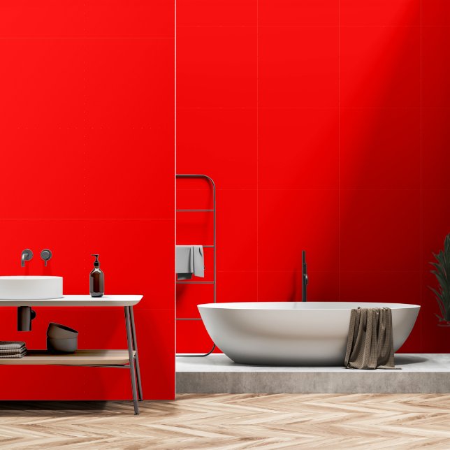 Insanely Red (The Reddest Red) CUSTOM  Wallpaper (Bathroom)