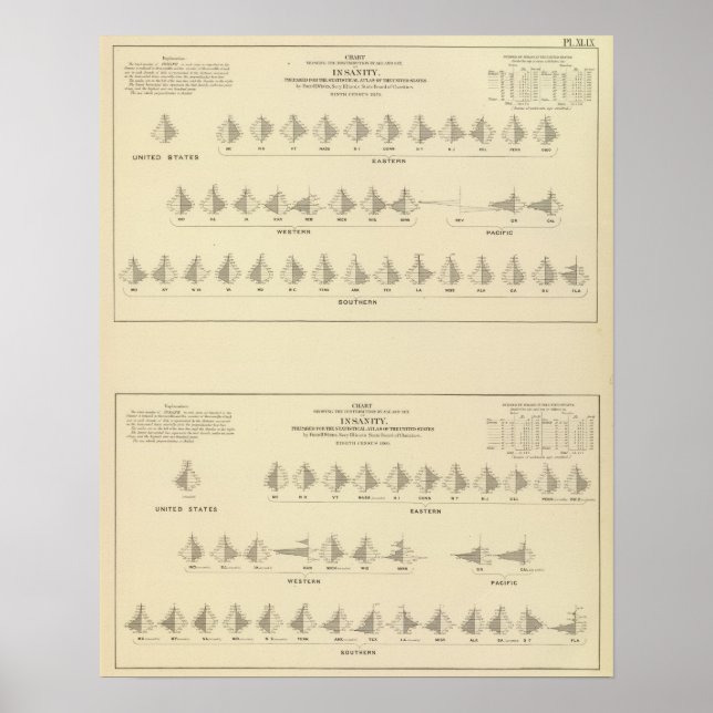Insanity, Statistical US Lithograph Poster (Front)