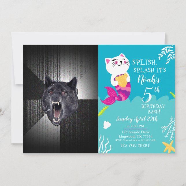 Insanity Wolf Meme Invitation (Front)