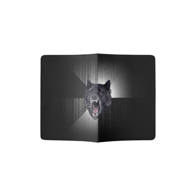Insanity Wolf Meme Passport Holder (Opened)