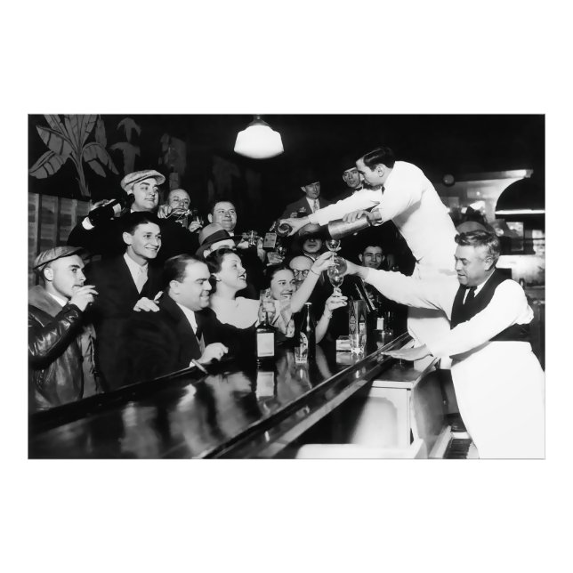 Insatiable Demand for Alcohol as Prohibition Ends Photo Print (Front)