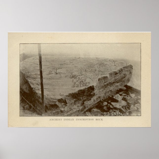 Inscription Rock - Kelleys Island, Ohio Poster (Front)