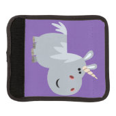 Inscrutable Cartoon Unicorn Luggage Handle Wrap (Front)