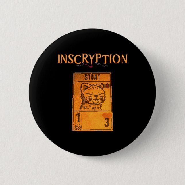 Inscryption Psychological Stoad Card Game Hallowee Button (Front)