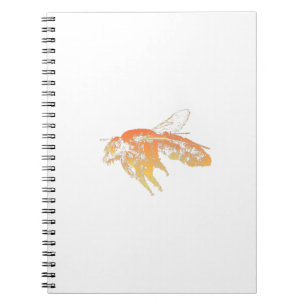 Insect bee orange notebook