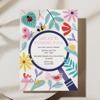 Insect Birthday Party Invitation