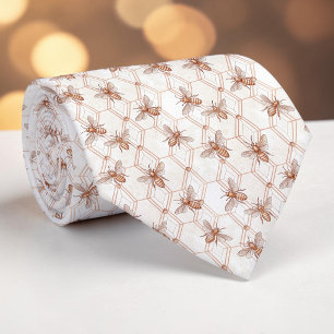 Insect Bug Bee Pattern Custom Necktie