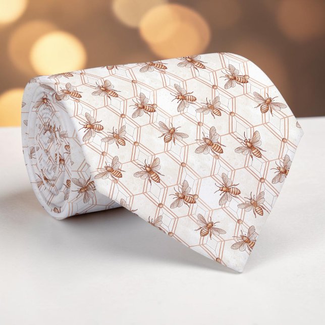 Insect Bug Bee Pattern Custom Necktie (Creator Uploaded)