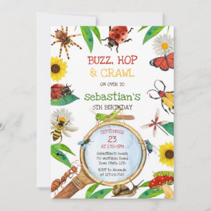 Insect Bug Party Birthday Invitation