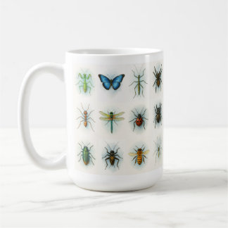 Insect collection watercolor paintings bug art  coffee mug