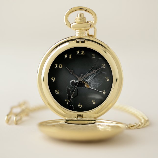 Insect - Dragonfly Wings Pocket Watch (Inside)