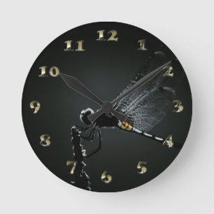 Insect - Dragonfly Wings Round Clock