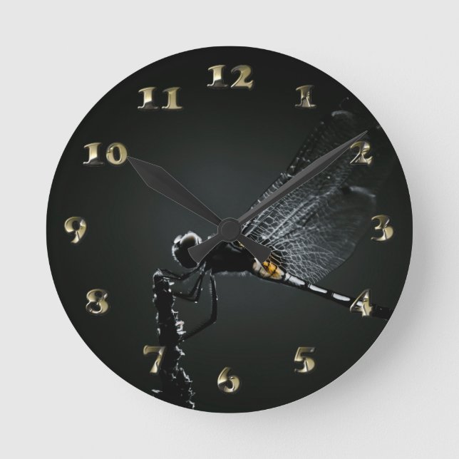 Insect - Dragonfly Wings Round Clock (Front)