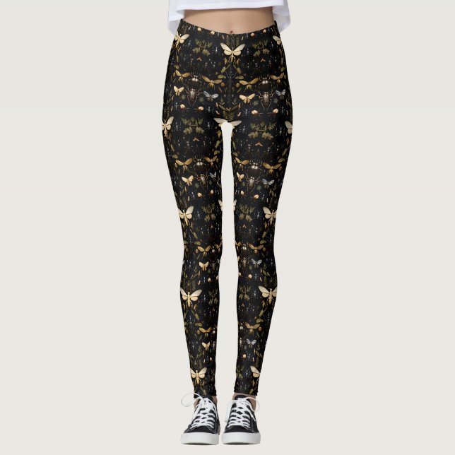 Insect Harmony Leggings - Nature's Elegance (Front)