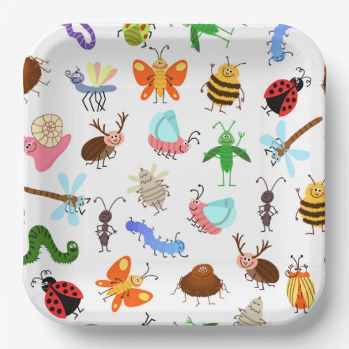 Insect Kids Birthday Party Paper Plates