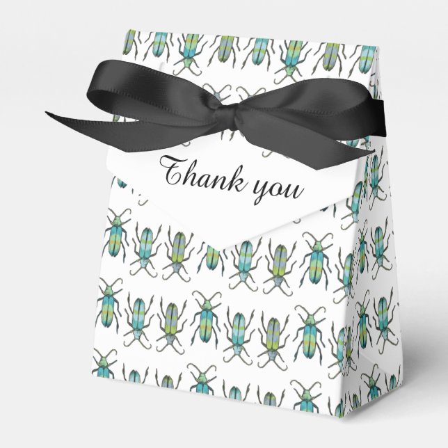 Insect latipes bugs patterned thank you gift box (Front Side)