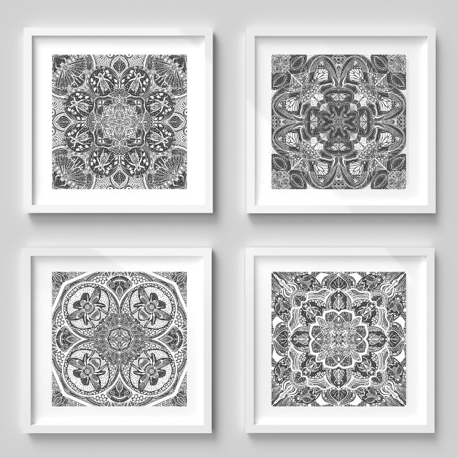 Insect Mandala Art Custom Color Wall Art Sets (Creator Uploaded)