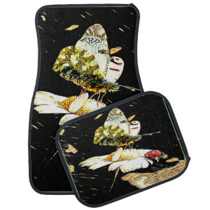 Insect Models: A Butterfly and a Ladybug 01-01 Car Floor Mat