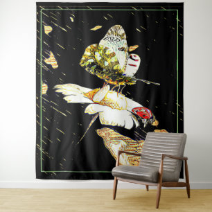 Insect Models: A Butterfly and a Ladybug 01-01 Tapestry