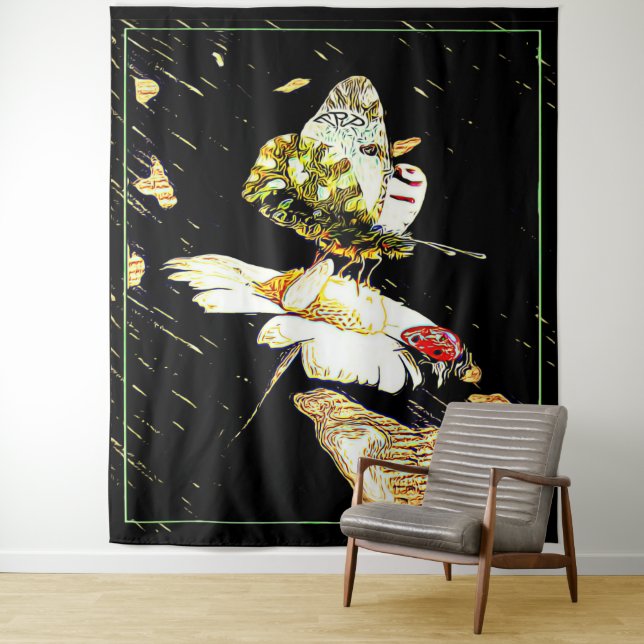 Insect Models: A Butterfly and a Ladybug 01-01 Tapestry (In Situ)