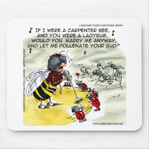 Insect Nightclub Singers Funny Mouse Pad