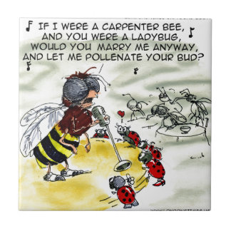 Insect Nightclub Singers Funny Tile