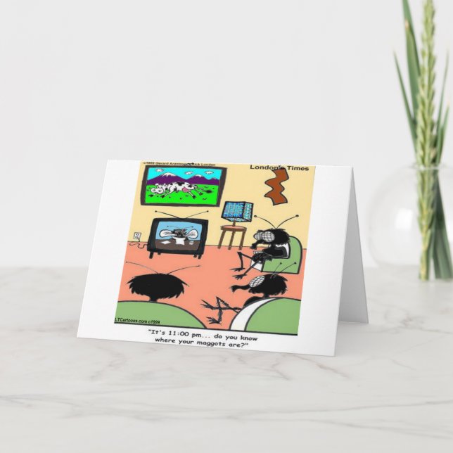 Insect Parents Funny Cartoon Announcement (Front)