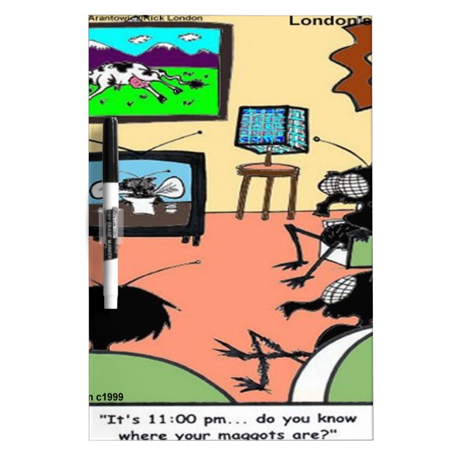 Insect Parents Funny Cartoon Dry-Erase Board (Front)