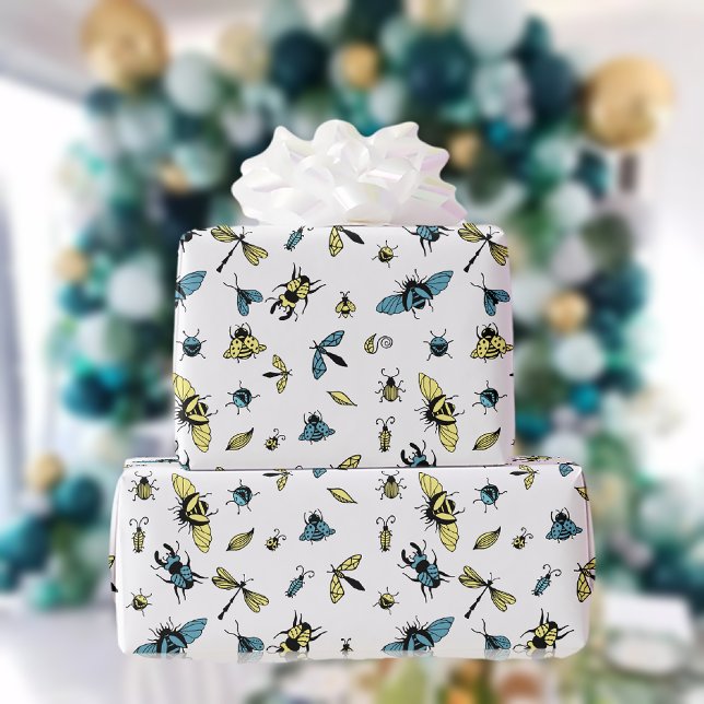 Insect Pattern | White Wrapping Paper (Creator Uploaded)